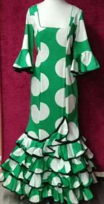 Vestido de lunares verde